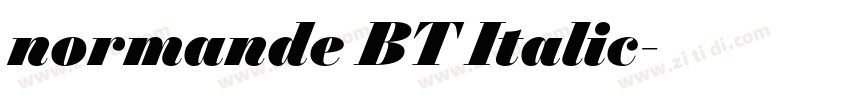 normande BT Italic字体转换